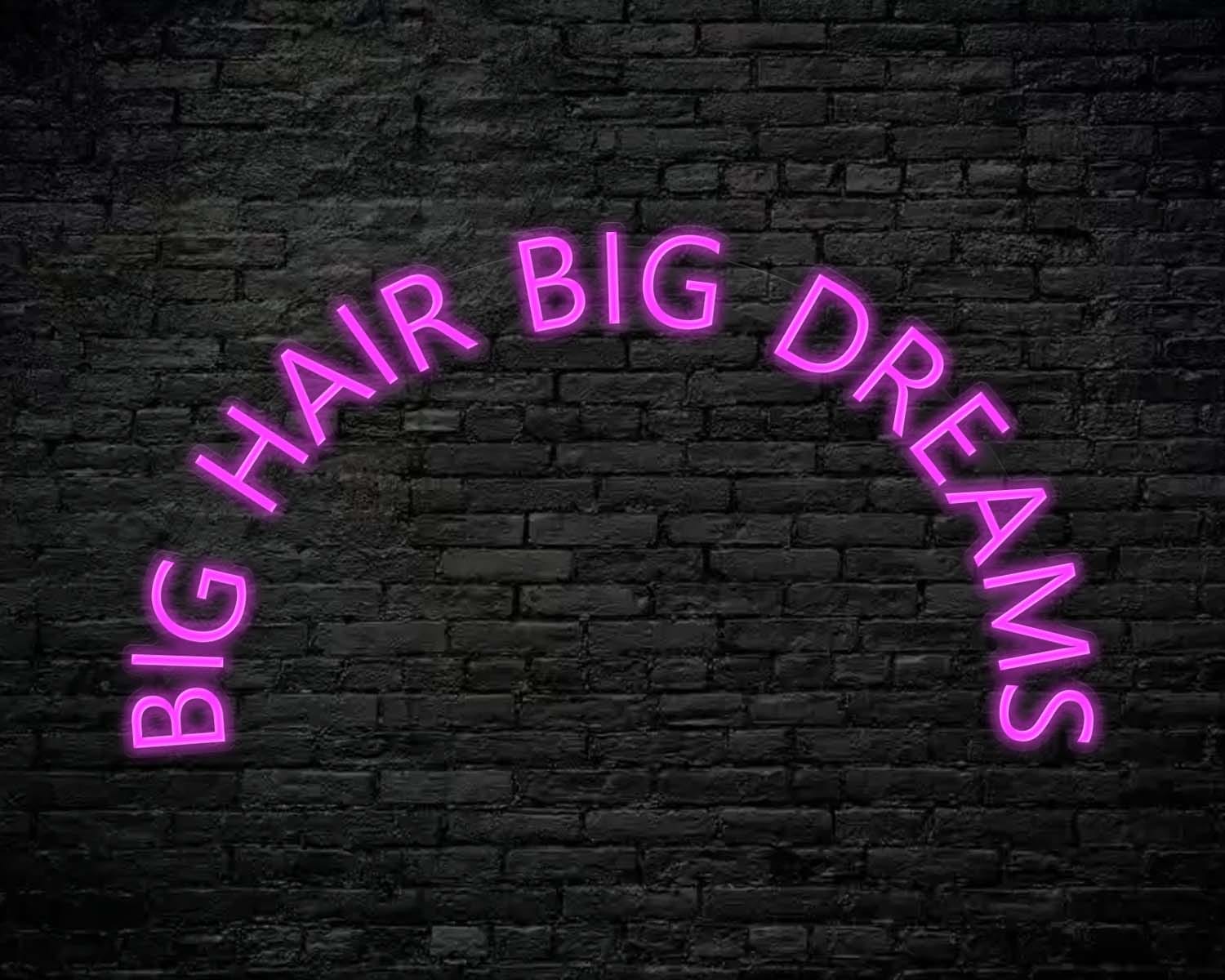 Big Hair Big Dreams Neon Sign - Image 8