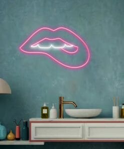 Alternative view of Bite lips Neon Sign