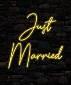 Alternative view of Just Married Neon Sign