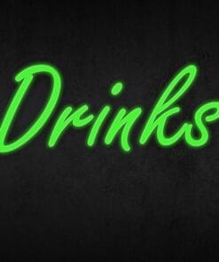 Alternative view of Drinks Neon Sign