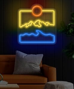 Mountain and Ocean Neon