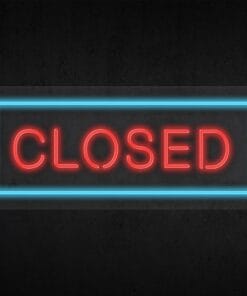 Closed Neon Sign