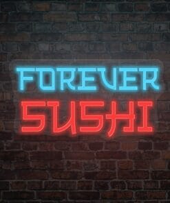 Alternative view of Forever Sushi Neon Sign