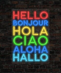 Alternative view of Greeting Neon Sign