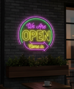 We Are Open Come In Led Neon Sign