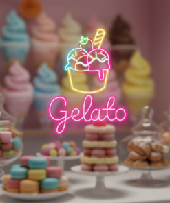 Custom Ice Cream Shop LED Sign Open LED Light