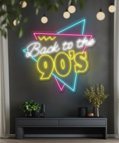 Retro Led Sign Back to the 80s 90s Led Neon Sign