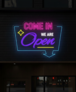 Come In We Are Open Led Neon Sign Shop Door Decor Sign