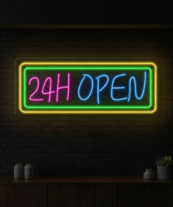 24 Hours Open Led Neon Sign Shop Decor Sign
