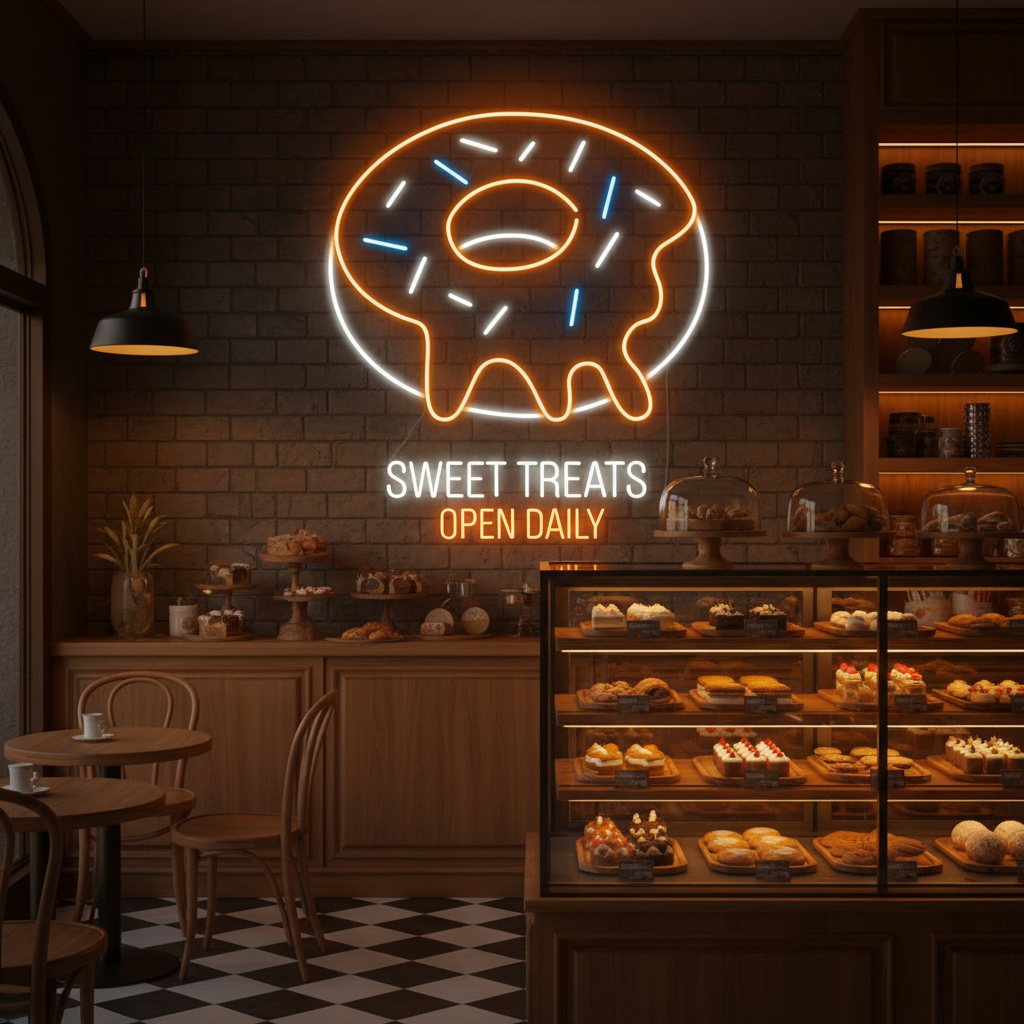 Donuts Neon sign Shop Decor Neon Sign - Image 2