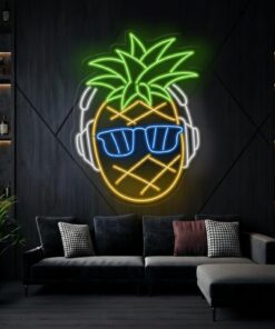 Cool Pineapple Headphone Led Sign