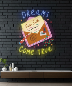 Dear Santa Letter Christmas Artwork Led Neon Sign