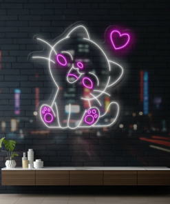 Cute Cat Led Neon Sign Kids Bedroom Decor Art
