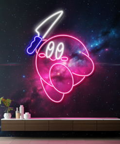 Kirby Neon Sign Cartoon Neon Sign Kids Gift