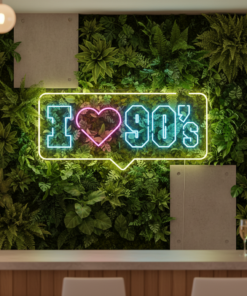 I Love 90's Led Neon Sign 90s Party Decor Sign