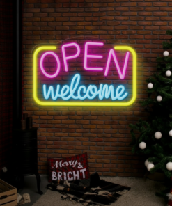 Open Welcome Neon Sign Shop Decor Neon Sign