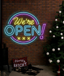 We Are Open Led Neon Sign Business Shop Decor Sign