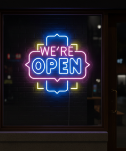We're Open Led Neon Sign Business Shop Decor Sign