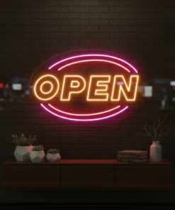 Alternative view of Colorful Open Led Neon Sign