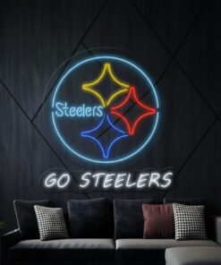 Go Steelers Neon Sign Light Man Cave Bar Pub Beer