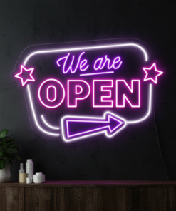We Are Open Led Neon Sign Business Shop Decor Sign Light