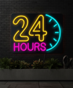 24 Hours Led Neon Sign Shop Open Led Neon Sign