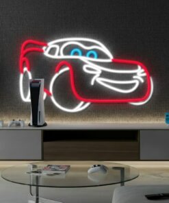 Lightning McQueen Led Neon Sign Christmas Gift Cars on the Road