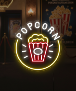 POPCORN Led Neon Sign Light Business Shop Decor Sign