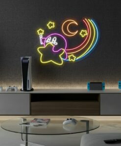 Kriby Stars Neon Sign for Gaming Room Decor  Unique Kids Gift