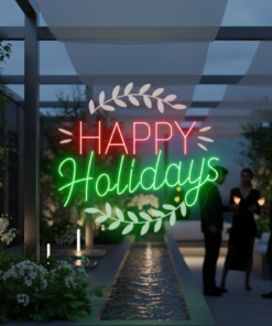 Happy Holiday Led Neon Sign Home Party Decor Sign