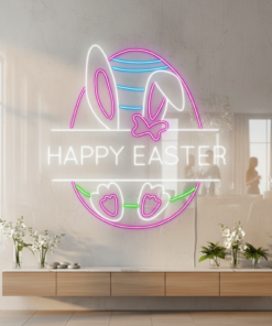 Happy Easter Led Neon Sign Home Party Decor Signs