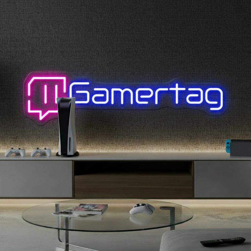 Gamertag Led Neon Sign Man Cave Decor Sign - Image 2