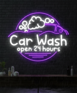 Car Wash Shop Open  Led Neon Sign