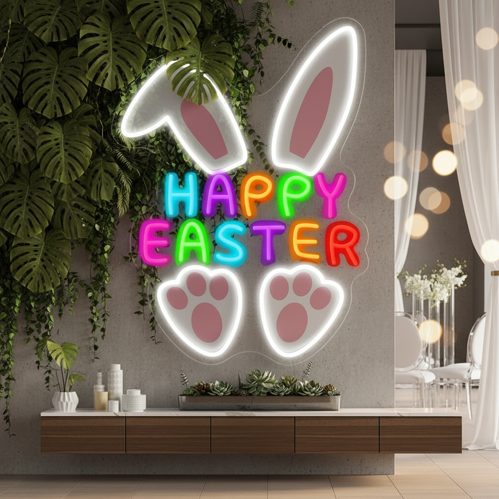 Happy Easter Bunny Led Neon Sign