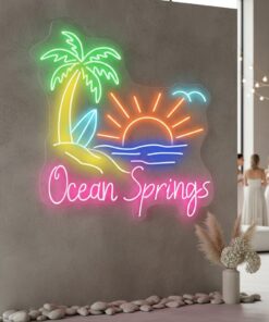 Ocean Springs Led Neon Sign Beer & Bar Wall Decor