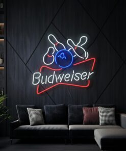 Alternative view of Budweiser Bowling Ball Led  Neon Sign Bar Wall Decor Sign