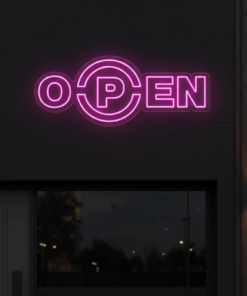 Alternative view of Acrylic Led Open Neon Sign Shop Decor Sign