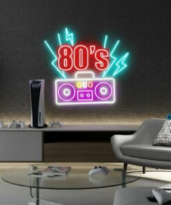 Alternative view of Back To The 80s Neon Light  Retro Party Decor Neon Sign