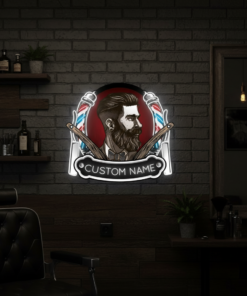 Alternative view of Barber Shop Neon Sign Shop Wall Decor Art