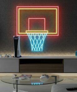 Basketball Hoop LED Neon Light Game Room Decor Sign