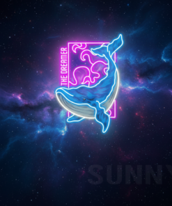 Blue Whale Neon Sign Home Business Wall Decor Art