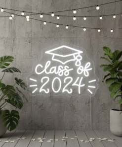 Class of 2025 Hat LED Neon Sign Grad Prom Party Decor Sign