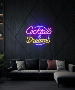 Cocktails & Dreams Neon Sign Bar Led Neon Sign