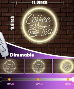 Alternative view of Round Coffee&Tea Neon Sign