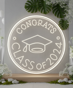 Alternative view of Congrats Class Of 2025 Neon Sign Prom Party Decor Sign