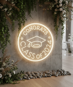 Congrats Class Of 2025 Neon Sign Prom Party Decor Sign