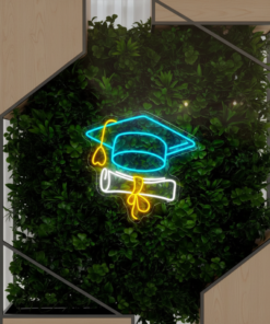 Congrats Grad Led Neon Sign Book and Cap Neon Sign