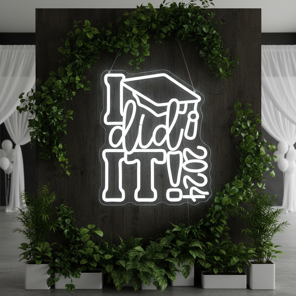 Congrats Grad Neon Sign I Did It 2025 Neon Lights