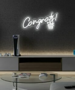 Congrats Neon Sign for Party Celebration