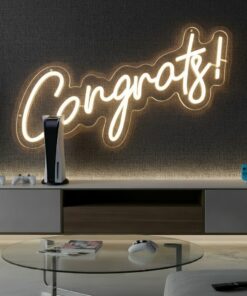 Alternative view of Congrats Neon Sign for Party Celebration